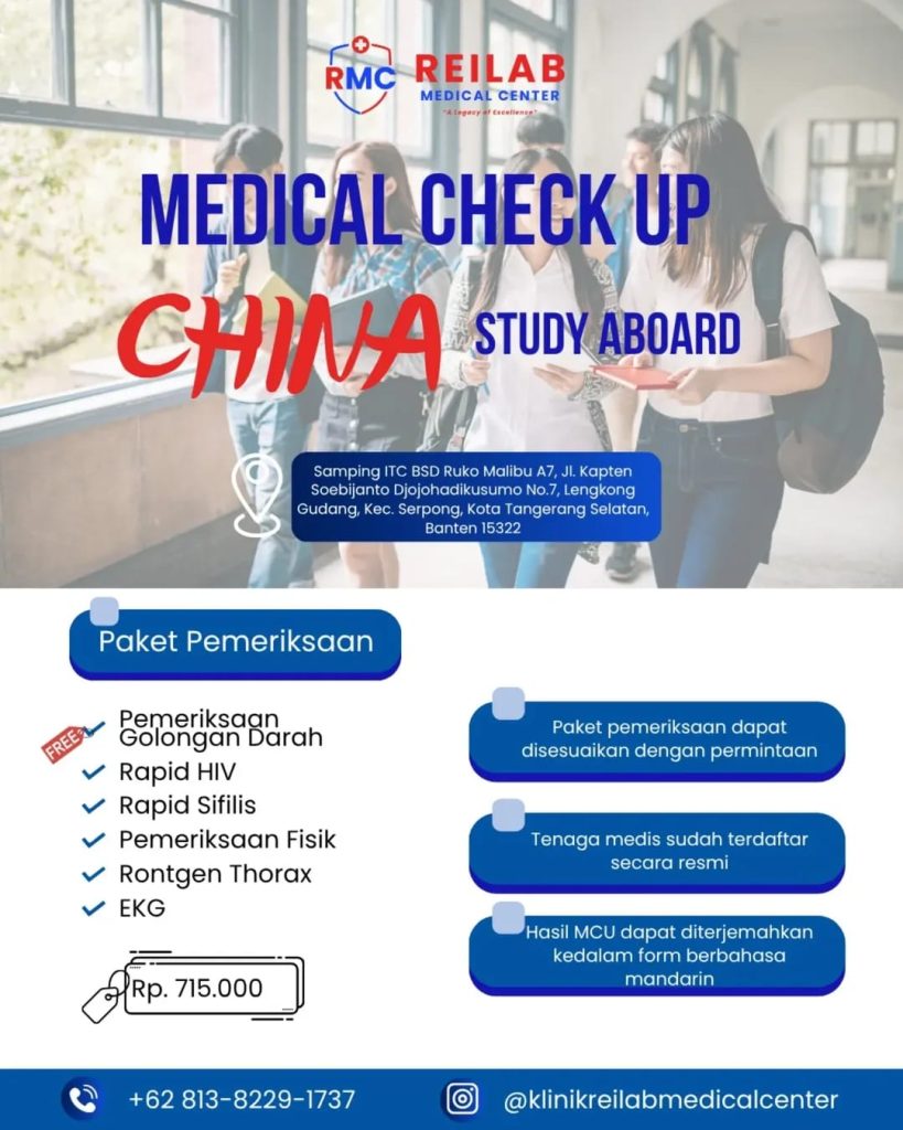 16. Paket Medical Check Up China Study Aboard